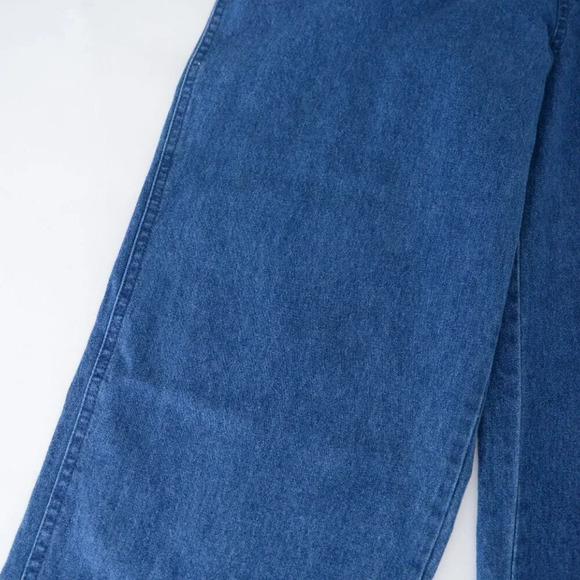 Vintage 90'S Tabi International Blue 100% Cotton Straight Leg Overalls M - Picture 7 of 16